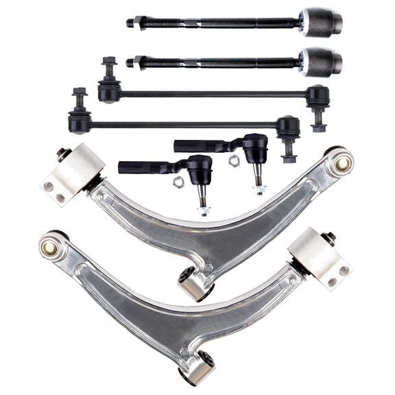 ECCPP - 8PCS Front Lower Control Arm w/Ball Joint   Front Sway Bar Link Kits 11.8 Inch   Inner & Outer Tie Rods Compatible For Chevy For Malibu For Pontiac G6 For Saturn Aura Suspension Kit