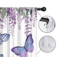 thumbnail image 4 of Blackout Kids Curtains,Pink Butterfly Flower Pattern Childrens Insulated Curtains Set Of 2,Bedroom Essentials,Toddler Room Decor 42"x84", 4 of 5