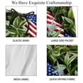 thumbnail image 4 of luoweisi Men's Beach Shorts Quick Dry Swim Trunks with Mesh Lining American Flag and Plants 2XL, 4 of 5