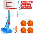 thumbnail image 5 of Play22 Toddler Basketball Hoop Indoor for Kids 1-3 - Height Adjustable Baby Basketball Hoop Set, 4 Balls & Pump, Boys & Girls Toddler Outdoor Toys for Ages 2-4 3-5, Outside Toys for Toddlers, 5 of 7