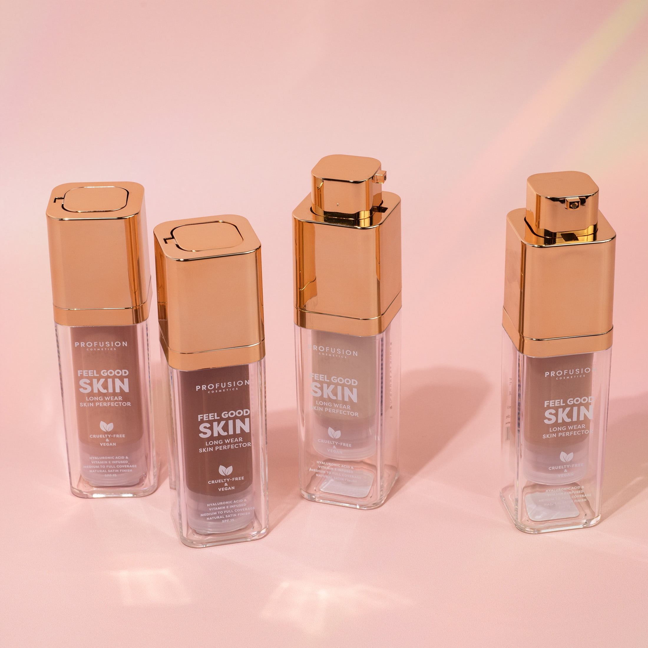 (2 pack) Profusion Cosmetics Feel Good Skin Long Wearing Skin Perfector Foundation Deep 510