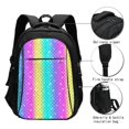 thumbnail image 3 of Balery Rainbow Scales2 Print USB Charging Backpack for Men and Women - Water-Resistant, Anti-Theft Laptop Backpack with USB Port for Travel, Work, School, and College, 3 of 7