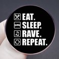 thumbnail image 2 of Broche Eat Sleep Rave Repeat con cita musical divertida con solapa, 2 of 3