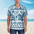 thumbnail image 4 of Bixox Men's Hawaiian Shirts Men's Sea Underwater Jellyfish Print Short-Sleeve Shirt-X-Large, 4 of 8