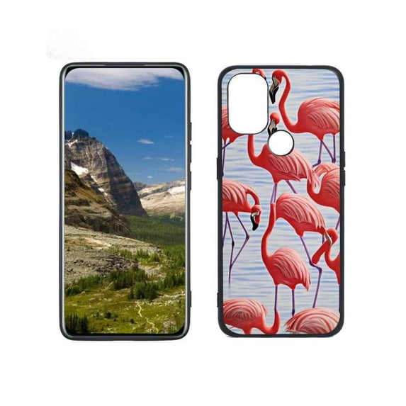 Flamingo-jpg Phone Case, Degined for OnePlus Nord N10 Case Men Women, Flexible Silicone Shockproof Case for OnePlus Nord N10