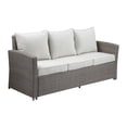 thumbnail image 2 of Benjara 4 Piece Patio Set with Woven Wicker Frame, Gray, 2 of 5