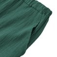 thumbnail image 3 of Womens Culottes Linen Blend Wide Leg Pants Casual Palazzo Elastic Waist with Pockets, 3 of 7