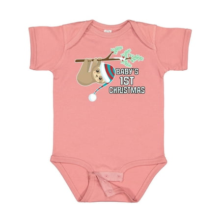 

Inktastic Babys 1st Christmas Sloth Gift Baby Boy or Baby Girl Bodysuit