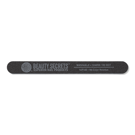 Beauty Secrets Coarse 100 Grit Black Nail File