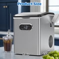 thumbnail image 5 of Advwin Ice Cube Maker Machine Countertop with 55lbs, 2.5L External Water Tank, 24Pcs Ready in 13 Mins, 2 Ways to Add Water, with Ice Scoop & Basket, 5 of 8