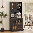 thumbnail image 2 of HOMCOM Kitchen Pantry with 3 Storage Cabinets, 2 Open Shelves, Countertop, 2 of 10