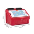thumbnail image 2 of Step2 2-in-1 Kids Toy Box and Art Lid, Red, 2 of 9