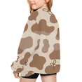 thumbnail image 3 of Coerni Girls Cow Print Sweatshirt Crewneck Long Sleeve Pullovers Casual Baggy Tops for Teen Kids Fall Fashion Daily Wear, 3 of 5