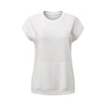 thumbnail image 5 of Xdegoge Women's Round Neck Short Sleeve Sweatshirt with Front Pocket, Oversized Fit, Soft Cotton Blend for Comfortable Daily wear, 5 of 7