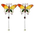 thumbnail image 1 of 2 Pack Butterfly Crystal Suncatcher Crystal Ball Ornament for Window Home Garden Outdoor, 1 of 5