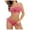 Red, variant on Women Sexy Denim Bikini Set Ripped Tassel Top Bra Lace Up Tie Side Triangle Shorts For Party Beach Club