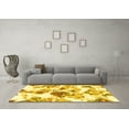 thumbnail image 3 of Ahgly Company Machine Washable Indoor Rectangle Abstract Yellow Modern Area Rugs, 4' x 6', 3 of 4
