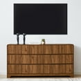 thumbnail image 4 of LEFHDA 63" Large 9 Drawer Wood Dressers, Fluted Wide Chest of Drawers, Mid Century Modern Wood Dresser for Living Room, Bedroom, Walnut, 4 of 11