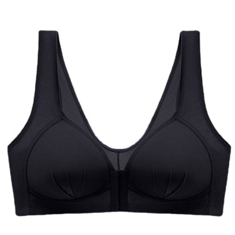 adviicd Backless Bras for Women Front Close Bra for Women Push Up Wirefree  Bra Seamless No Dig Comfort Brassiere Black Small 