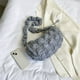 thumbnail image 3 of Bolso bandolera para mujer Bolso plisado Cloud Messenger Bolso acolchado acolchado (Gris), 3 of 8