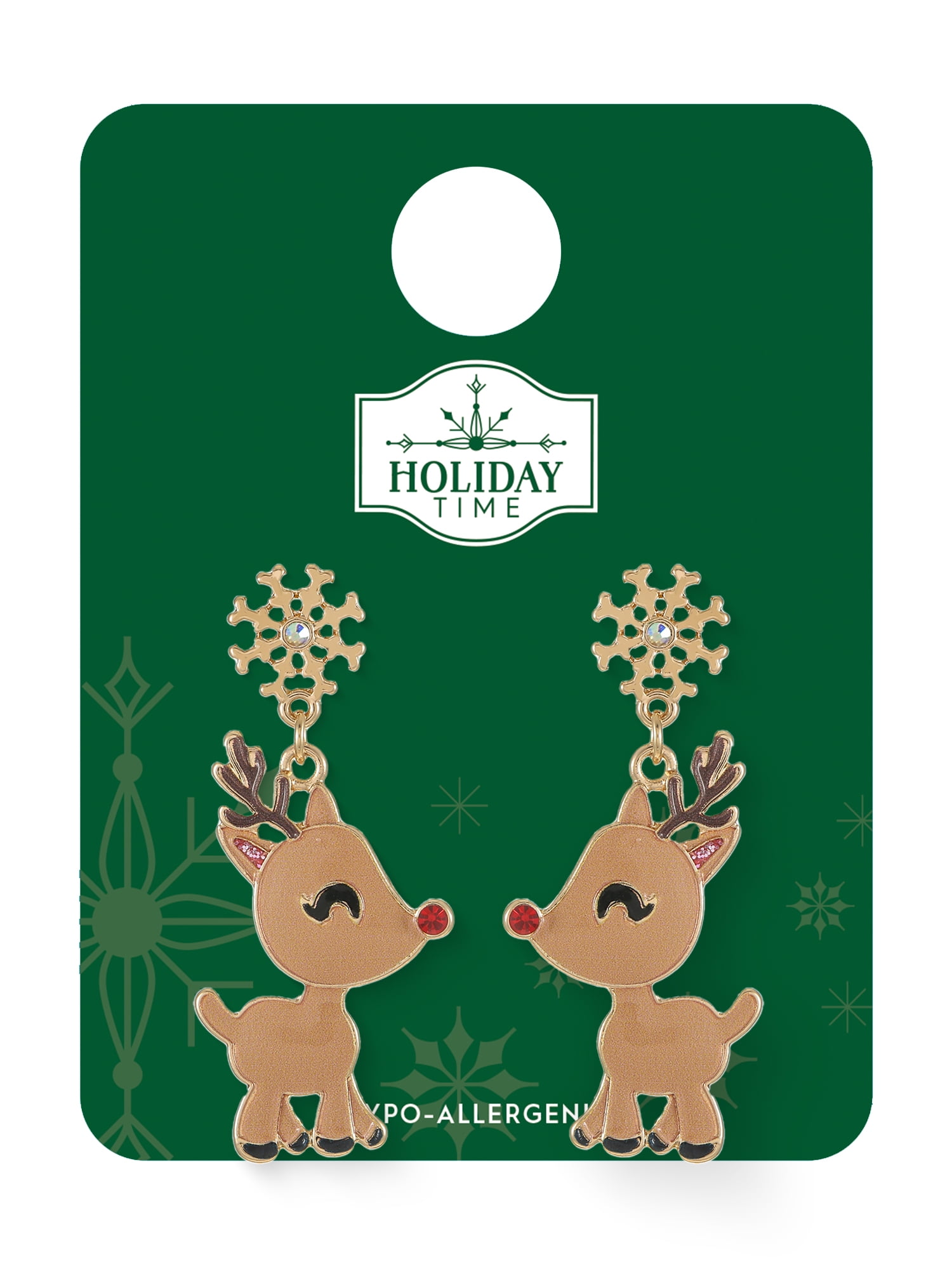 Holiday Time Reindeer Earrings, 1 Pair