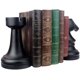 thumbnail image 1 of Sujetalibros decorativos Sujetalibros de ajedrez, sujetalibros negros, soportes para libros pesados, decoración única para estantería de escritorio de oficina y hogar, 1 of 5