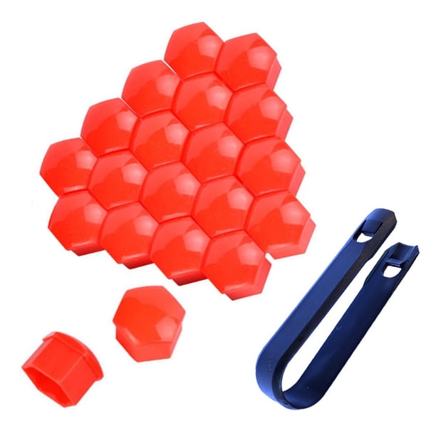 20 piezas de pernos de rueda de coche, cubierta de cabeza, tapa de tuerca de cubo de neumático de Metal, decoración portátil para automóvil, Vehículos, repuestos y accesorios Mis Rojo 19 mm sweethay VI018498-05