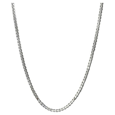 Brilliance Sterling Silver Diamond Cut Box Chain, 24"