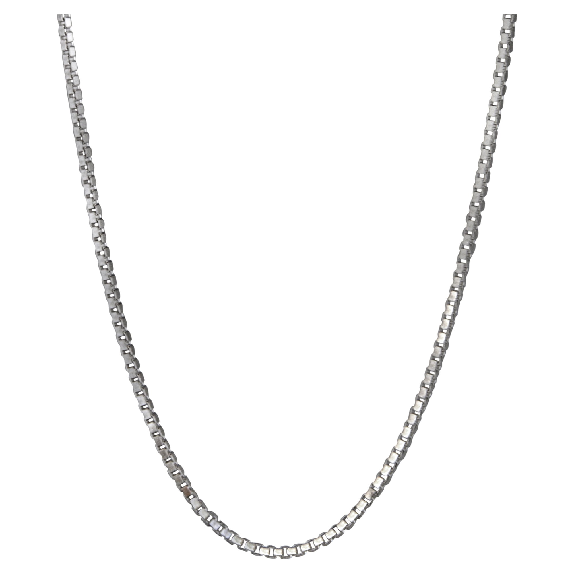 Brilliance Fine Jewelry Sterling Silver 20-Inch Box Chain Necklace