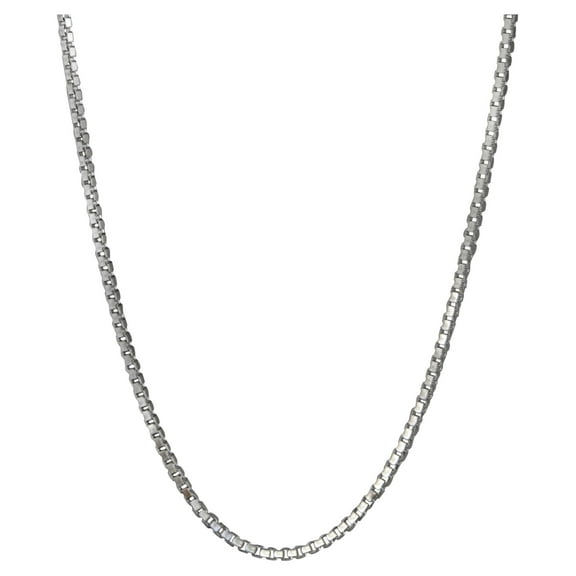 Brilliance Sterling Silver Diamond Cut Box Chain, 24"