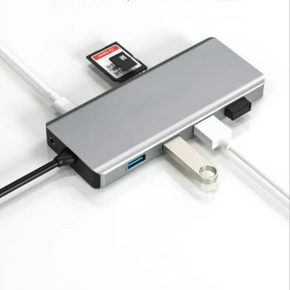 Docking Station, USB C Hub, 12 in 1 Surface Pro Docking Station with 4K HDMI, Ethernet, VGA, 92W PD, USB-C 3.0 and 2 USB 3.0 for MacBook Pro Air and Type-C Laptops with Thunderbolt 3 or 4