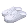 thumbnail image 3 of Womens Garden Clogs Shoes Mens Slippers Slip On Mules Waterproof Quick Drying Rubber Sandals Anti-Slip White 37, 3 of 6