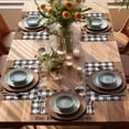 thumbnail image 4 of 6 Pcs Hello Spring Table Decorations Spring Easter Placemats Flower Table Mats Buffalo Plaid Truck Cabin Placemat Summer Holiday Place Mats for Home Party Dining Table Kitchen Decoration, 4 of 6