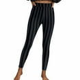 thumbnail image 7 of Guluxicc Women Halloween Leggings Stretch Tummy Control High Rise Yoga Pants Striped Leggings, 7 of 7