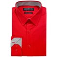 thumbnail image 1 of Nick Graham Mens Poplin Solid Button Down Dress Shirt, Red, 14.5-15, 1 of 1