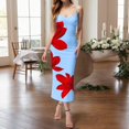 thumbnail image 1 of WILLBEST Vestidos Maxi de Mujer Vestidos Maxi Ajustados de Verano para Mujer 2025 Vestidos Largos Bohemios de Playa sin Mangas con Tirantes Finos y Cuello Cuadrado Florales Grande​​, 1 of 3