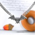 thumbnail image 3 of Collar con colgante de murciélago, estilo gótico, punk, cadena pesada, estilo cibernético, para mujeres y niñas, joyería de Halloween, 3 of 5