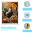 thumbnail image 3 of Diamond Art Kit for Adults, Rooster Autumn Pumpkins Vibrant Scene Diamond Painting for Adults Beginners, 5D DIY Diamond Art Painting Kits, Colorful Diamond Painting Craft for Home Decor 12x16, 3 of 7