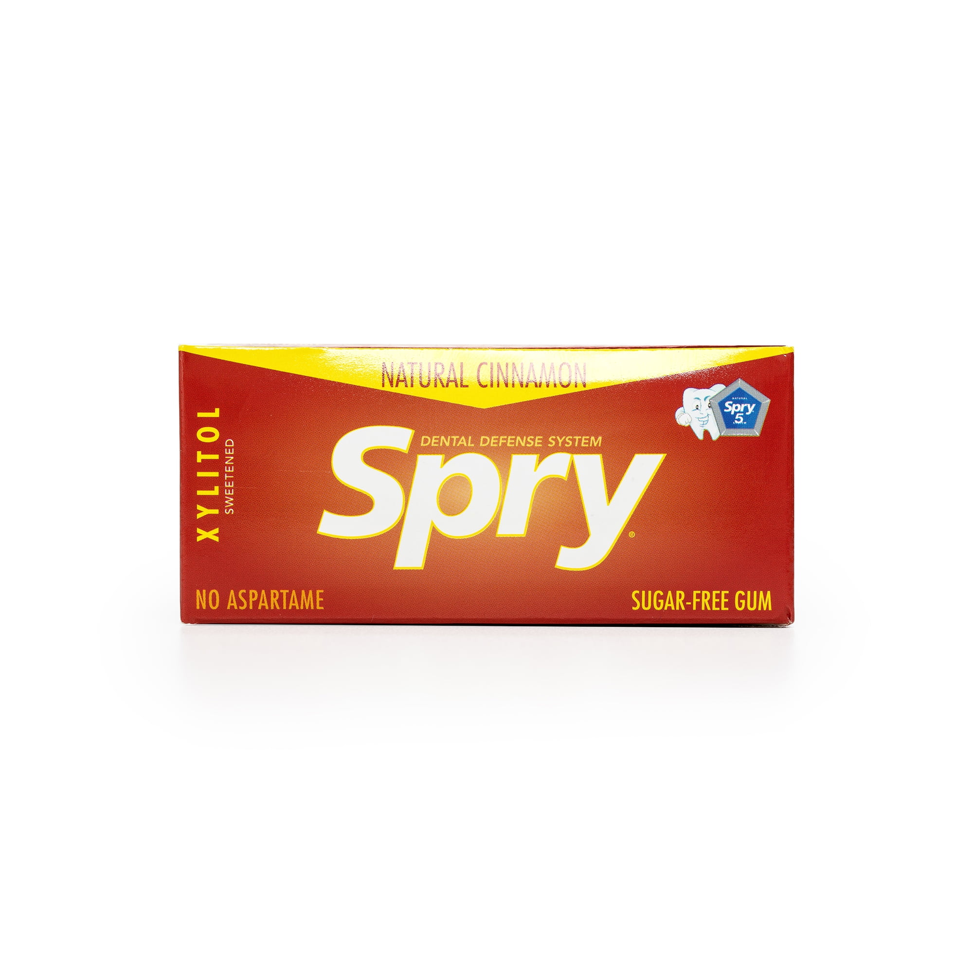 Spry Natural Xylitol Chewing Gum Aspartame-Free Sugar-Free Cinnamon 10 Piece Blister Cards 20 pack