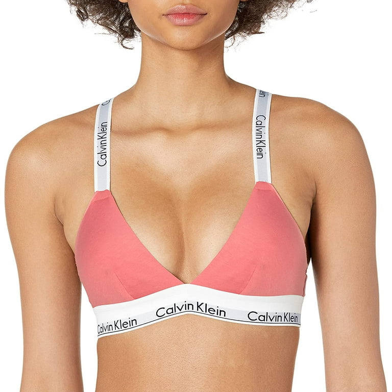 Calvin Klein Women's Modern Cotton Unlined Triangle Crossback Bralette 