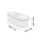 thumbnail image 4 of Contenedor de plástico hermético para congelar alimentos, diseño rectangular, para almacenar frutas y verduras, ideal para la cocina, para conservar refrigerado, material seguro y no tóxico., 4 of 9