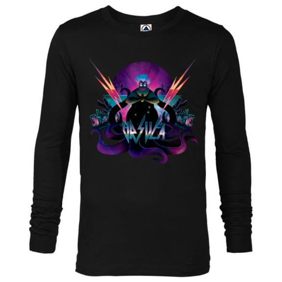Disney Villains Ursula 90s Rock Band Neon T-Shirt - Long Sleeve T-Shirt for Men - Customized-Black