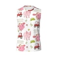 thumbnail image 6 of Lsque Cow And Pig Print Men's Cotton Blend Sleeveless Muscle Shirts (S-3XL)- Moisture Wicking, Odor Protection, UPF 30+,Medium, 6 of 8