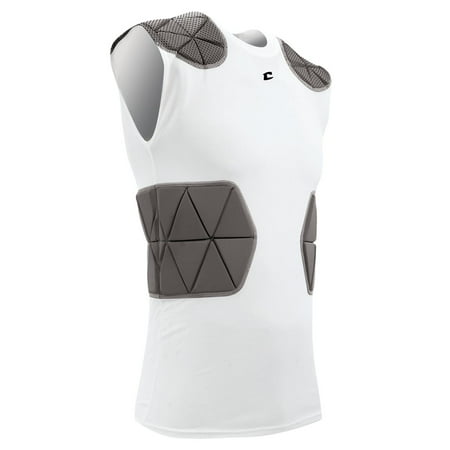 CHAMPRO Tri-Flex Padded Sleeveless Football Compression Shirt with Integrated Cushion System