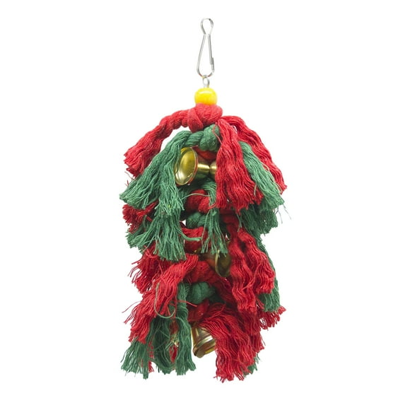 Cordillera de algodón de pájaro Cordera de loro Chewing Toy Christmas colgando Hermana Hermana Pájaro rojo para loros Color aleatorio de pájaros