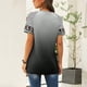 thumbnail image 5 of Tops de Mujer Elegantes Blusas Casuales Camisas Estampado de Moda Cuello Redondo Camiseta de Manga Corta Blusa Suelta Odeerbi  ODB154651, 5 of 7