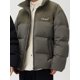 thumbnail image 3 of Chaqueta de invierno para mujer, abrigos cortos de plumón, tendencia informal de retazos, prendas de vestir exteriores para parejas, chaquetas de plumón de nieve cálidas y gruesas con cuello alto, 3 of 5