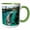Green/White, variant on 3drose, Bottlenose Dolphin, 15oz Mug