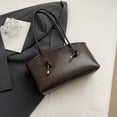 thumbnail image 4 of Yucurem Vintage Shoulder Bags for Women, Trendy Leather Hobo Handbag with Pendant for Work Travel (Coffee), 4 of 8