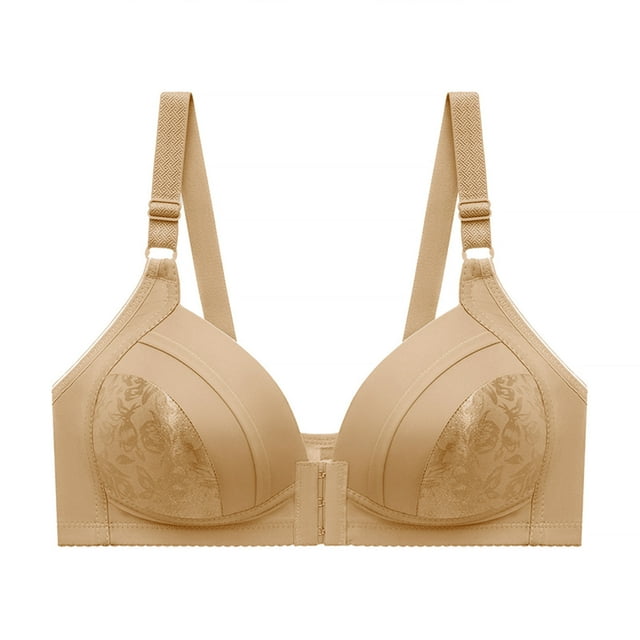 Timegard Front Closure Bras for Women Full Coverage Adjustable Strap No Underwire Bras Seniors Bras